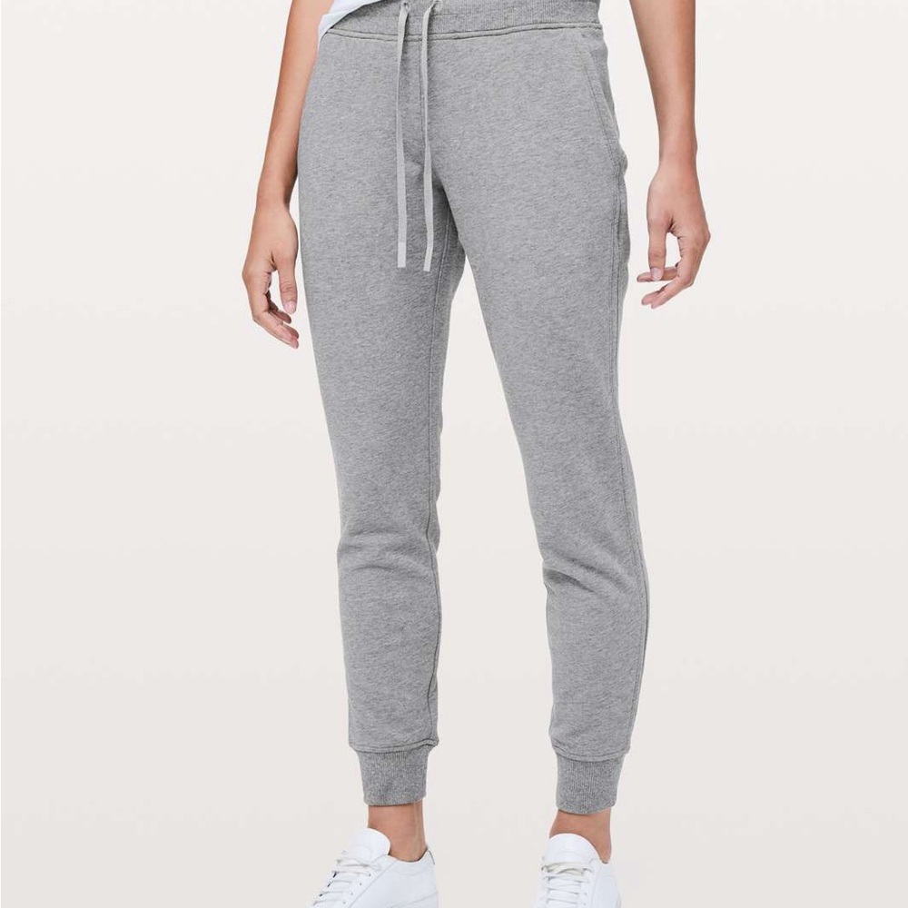 Rare Lululemon Warm Down Jogger II Heathered Core Medium Grey Size 6